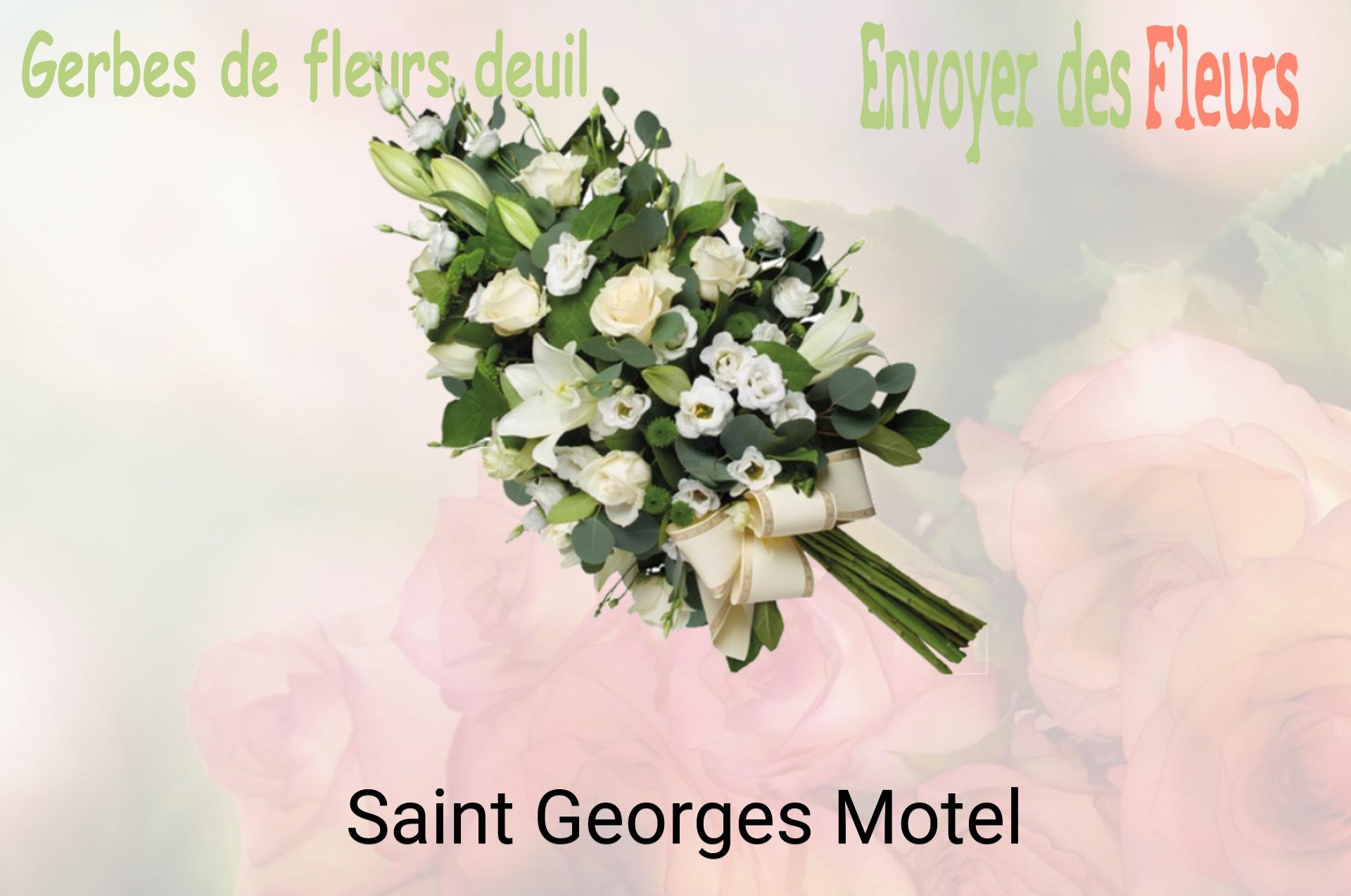 Gerbe de fleurs de deuil livrée à Saint-Georges-Motel